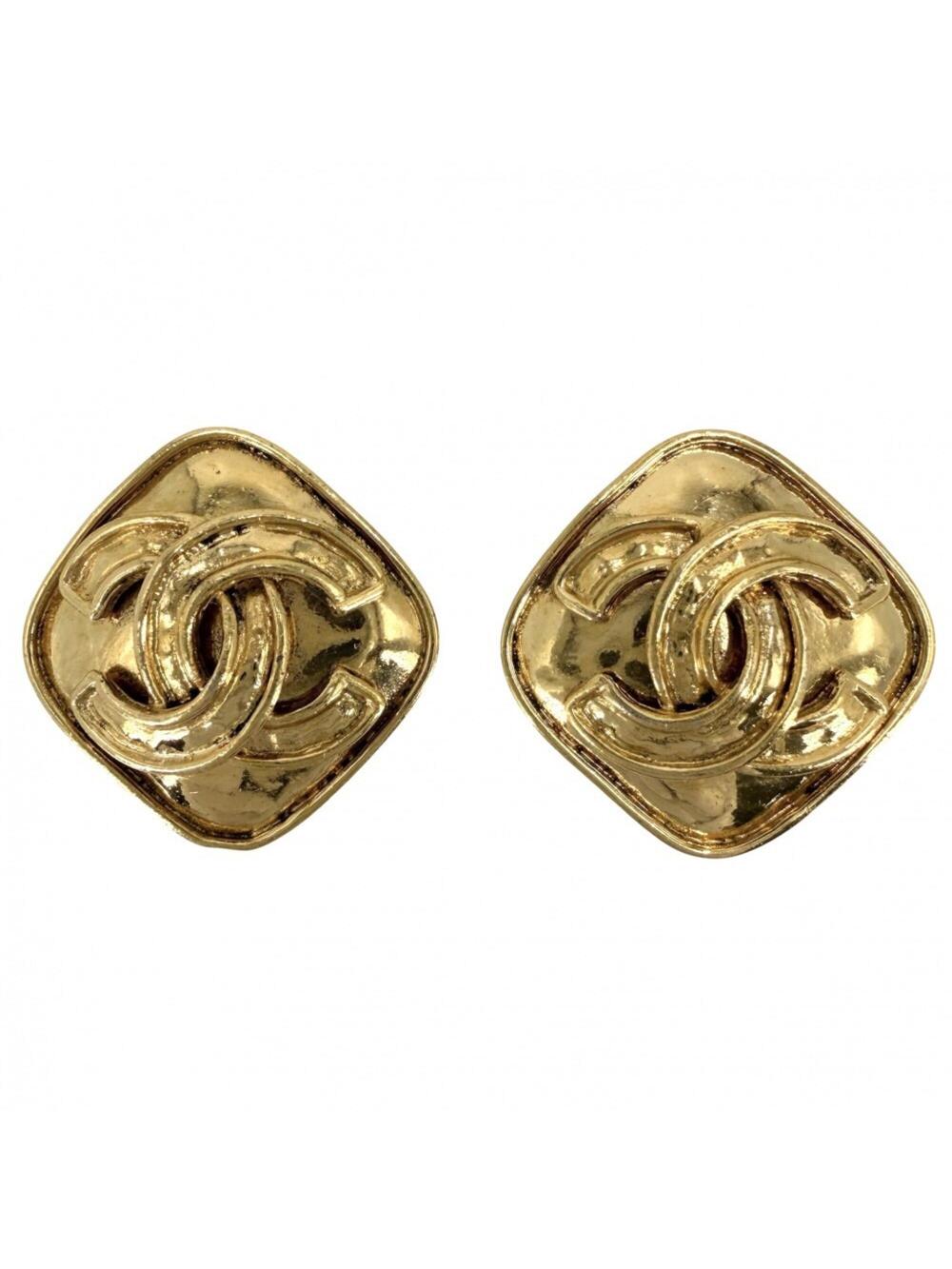 Chanel Cc Logo Clip-On Earrings Metal #343276C90B